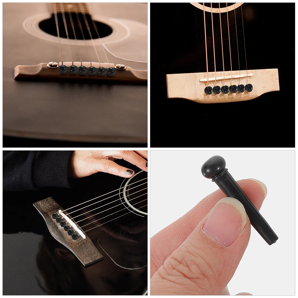 

12 Pcs String Nail Accessories Guitar Pins Acoustic Component Bridge Parts Abs Pegs