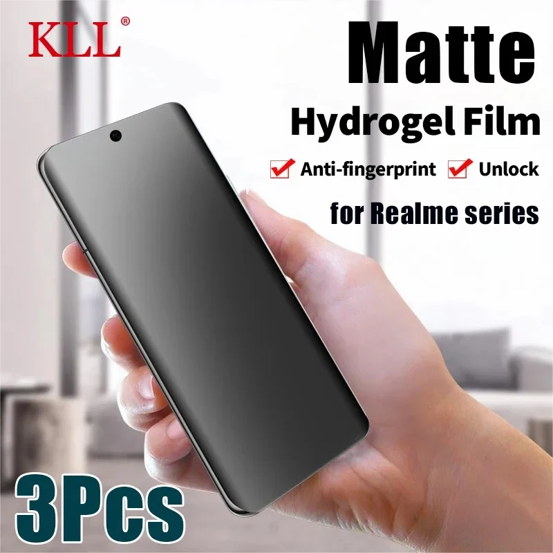 1-3pcs Full Cover Matte Hydrogel Film For Realme 12 11 10 Pro Plus Screen Protector Realme GT5  C65 C55 C53 GT Neo 6 SE no glass