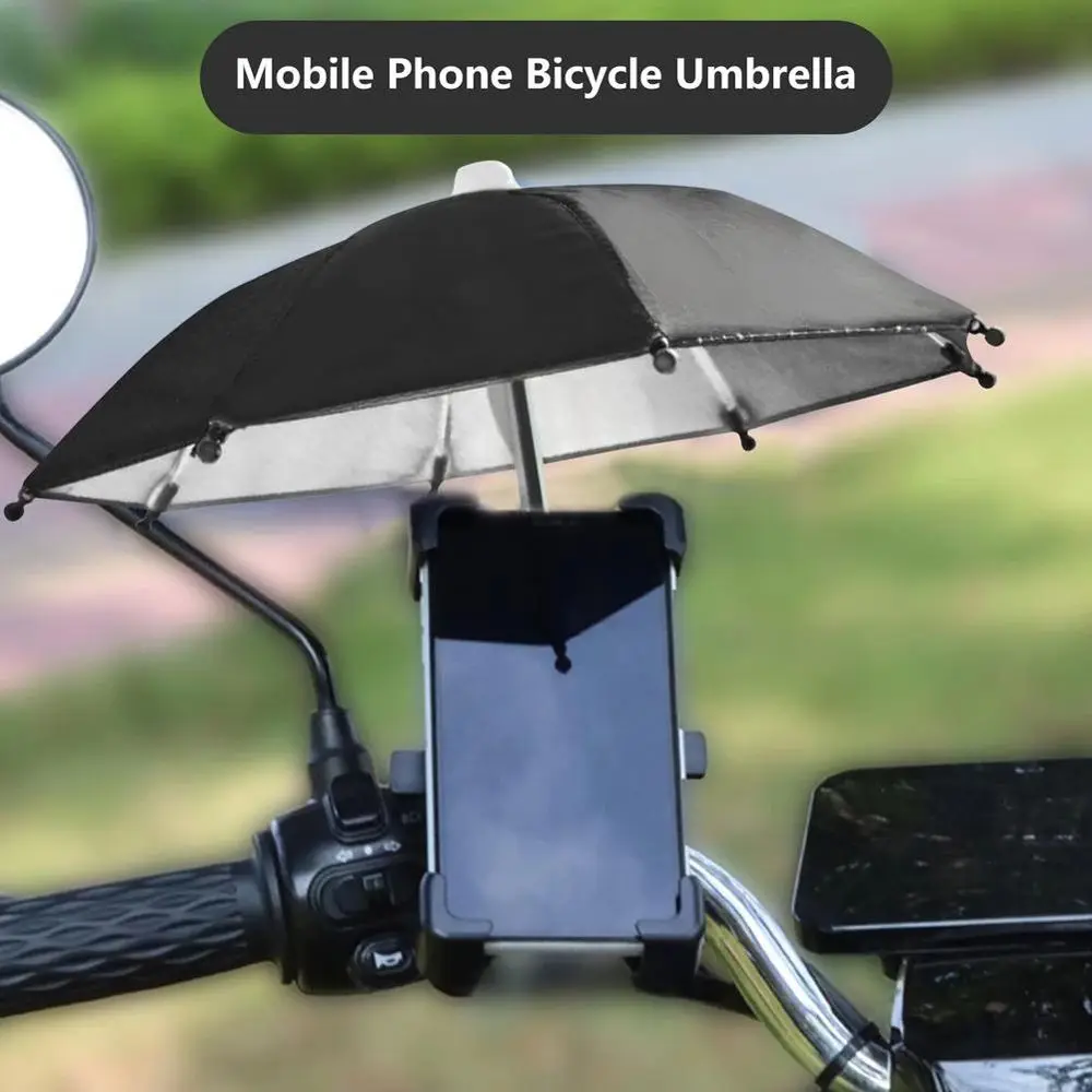 Sun Protection Novelty Cycling Phone Parasol Mini Umbrella Bicycle Phone Holder Motorcycle Phone Holder Sunshade Umbrella