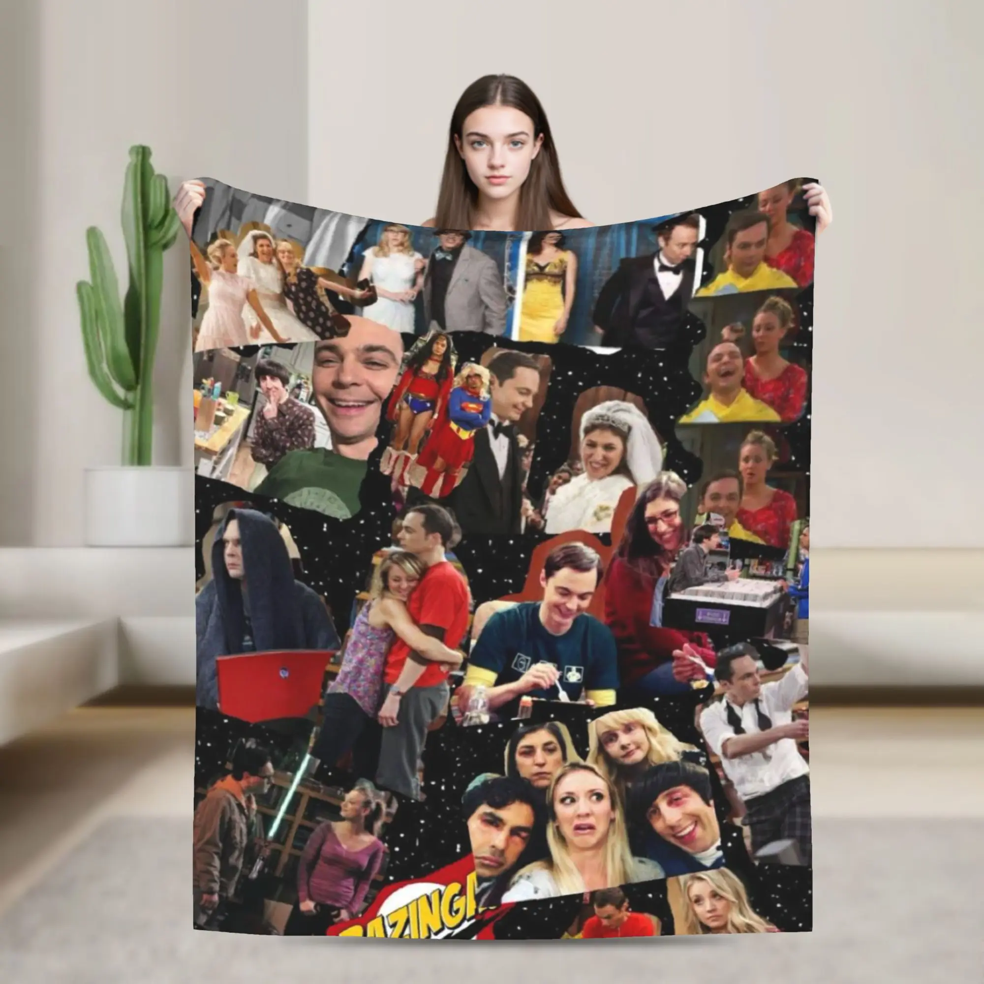 

Y2K The Bigs Bangs Theory Blankets Ultra-Soft Velvet Relax Throw Blanket Machine Washable