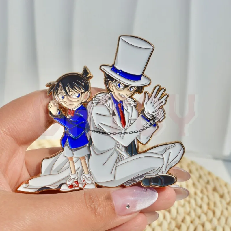 

8cm/3.15in Detective Conan Brooch Kid The Phantom Thief Backpack Accessories Ornaments Collection Desktop Display Birthday Gifts