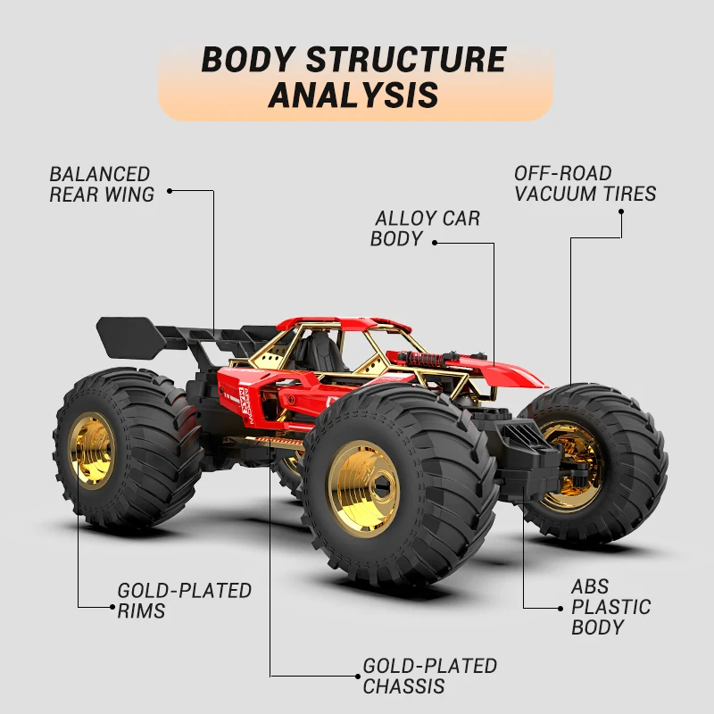 Sulong -8398A 1:14 Alloy Off-Road 2.4Ghz Remote Control Suvs Charging Moving Climbing Racer Kid Boy Handle Bigfoot Kid Toy Car