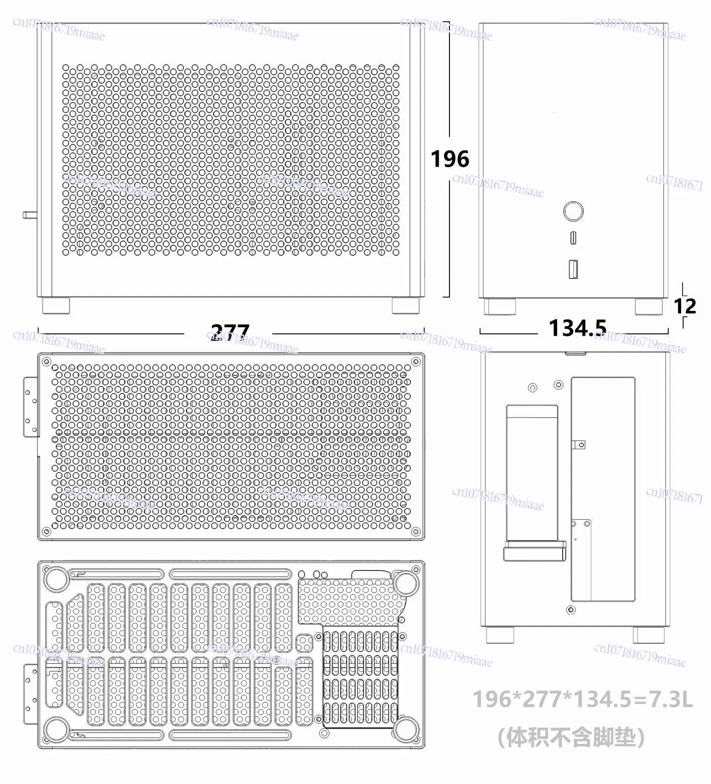 

[Spot] ZS-A4s\ Itx Computer Chassis, Version V4\ 7.3 Liters Volume, All Aluminum Flex 1u