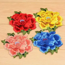 Rose Flower Embroidery Applique DIY Dress Hat Bag Jeans Sew On Patches 3D Tassel Patch Clothing Sewing Accessories