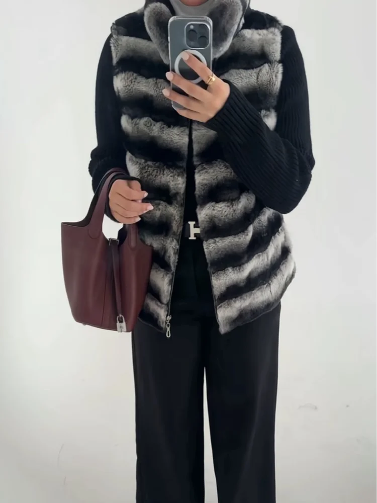 

Женская зимняя куртка из искусственного меха, пальто с вязаными рукавами, High Street, новинка 202, короткие пальто, модная повседневная верхняя одежда, женская одежда