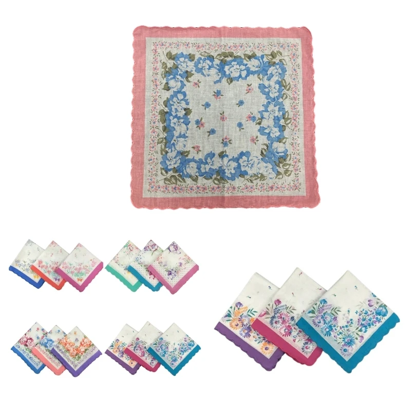 Mouchoir mariage Floral mouchoir poche pour les mariés dames femmes mouchoirs mariage Hankies Dropsale