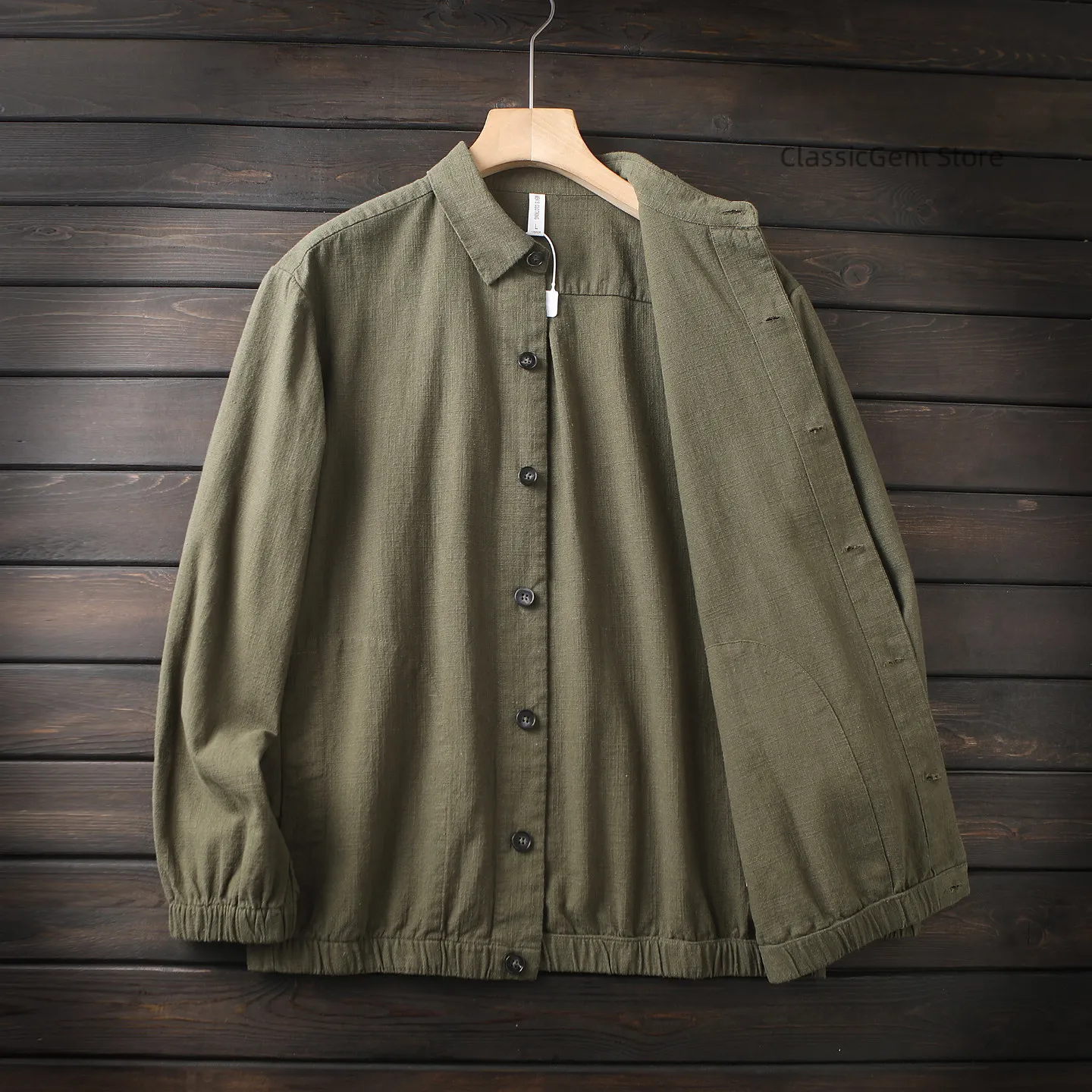 

Natural antibacterial ramie, Italian luxury old money style high-end men's spring and autumn casual lapel jacket