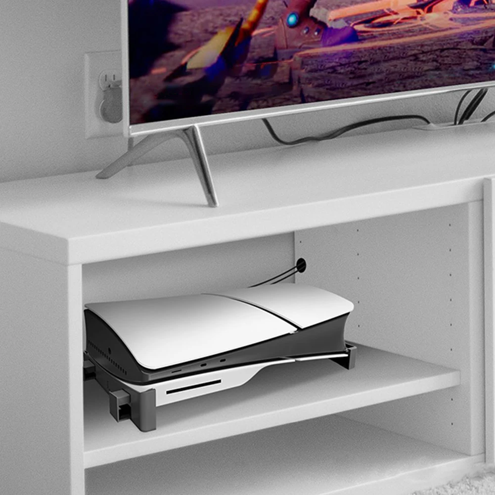 

Подставка-держатель для Playstation 5 Slim (дисковая и цифровая версии) – компактная горизонтальная подставка с противоскользящими накладками