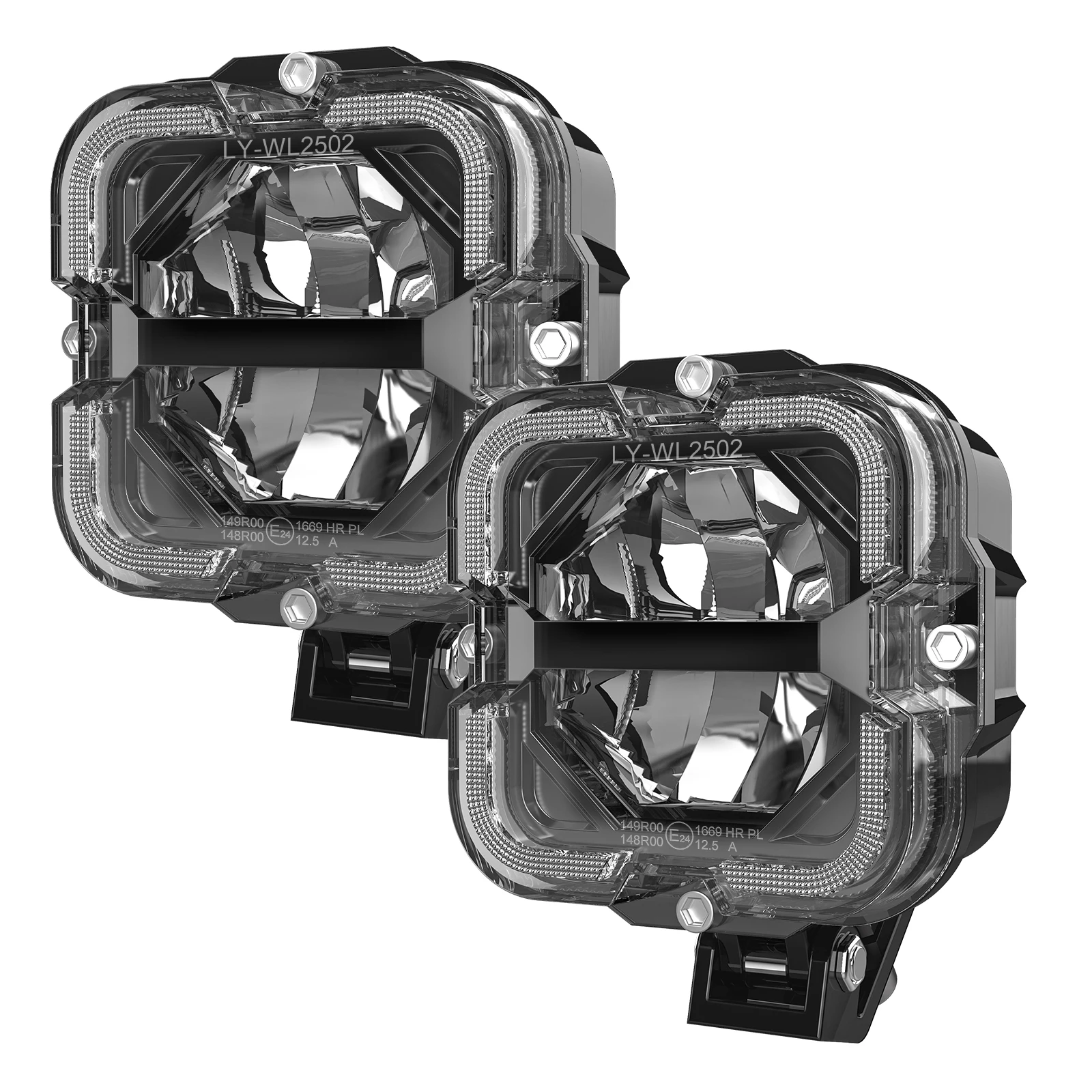 60W Auto LED Werklichtbalk 12V Spotlamp met Amber DRL Rijverlichting voor Tractoren, Boten, Auto's, Offroad, 4x4, SUV, ATV Koplamp