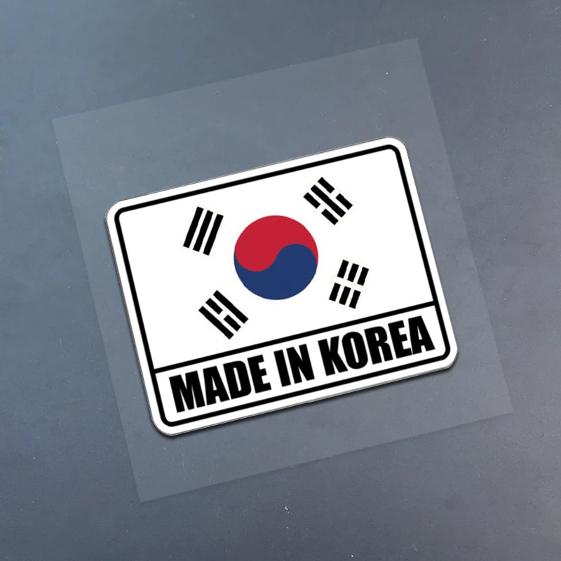 Hot Sell Made In Korea Car Sticker Vinyl South Korea KOR KR Vinyl Decals Waterproof Motorcycle Auto Car Decoration Accessories