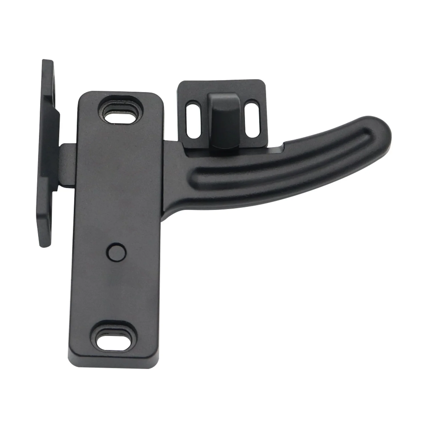 IZTOSS Right/Left Side Door Handle Lock Black Aluminum RV Screen Door Latch Base Lock Replacement Parts for RV Camper Trailer