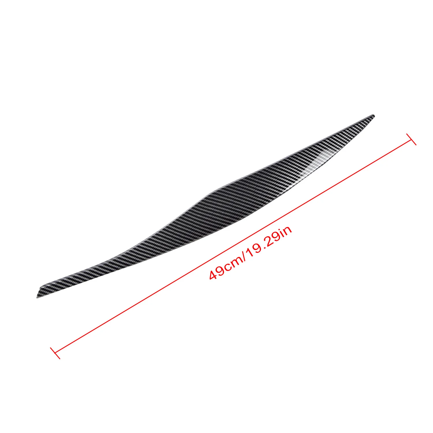 Front Headlight Cover Garnish Strip Eyebrow Cover Trim Sticker For BMW 3-Series E90 E91 320I 330I 2005-2012 Glossy Black