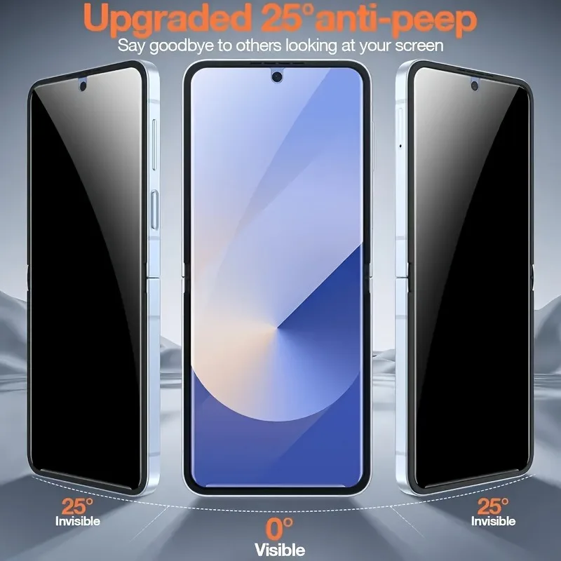 4Pcs Full Cover Privacy Hydrogel Film for Samsung Galaxy Z Flip 7 6 5 4 3 Soft Screen Protector Film