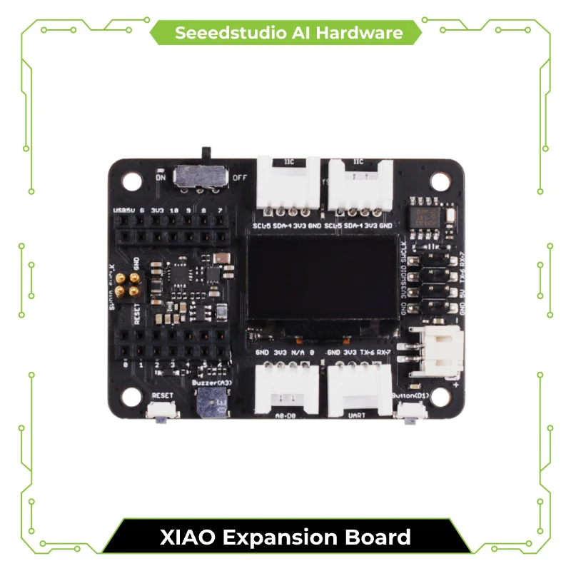 Base de placa de expansión de estudio Seeed para XIAO con Grove OLED - IIC, Uart, analógico/Digital