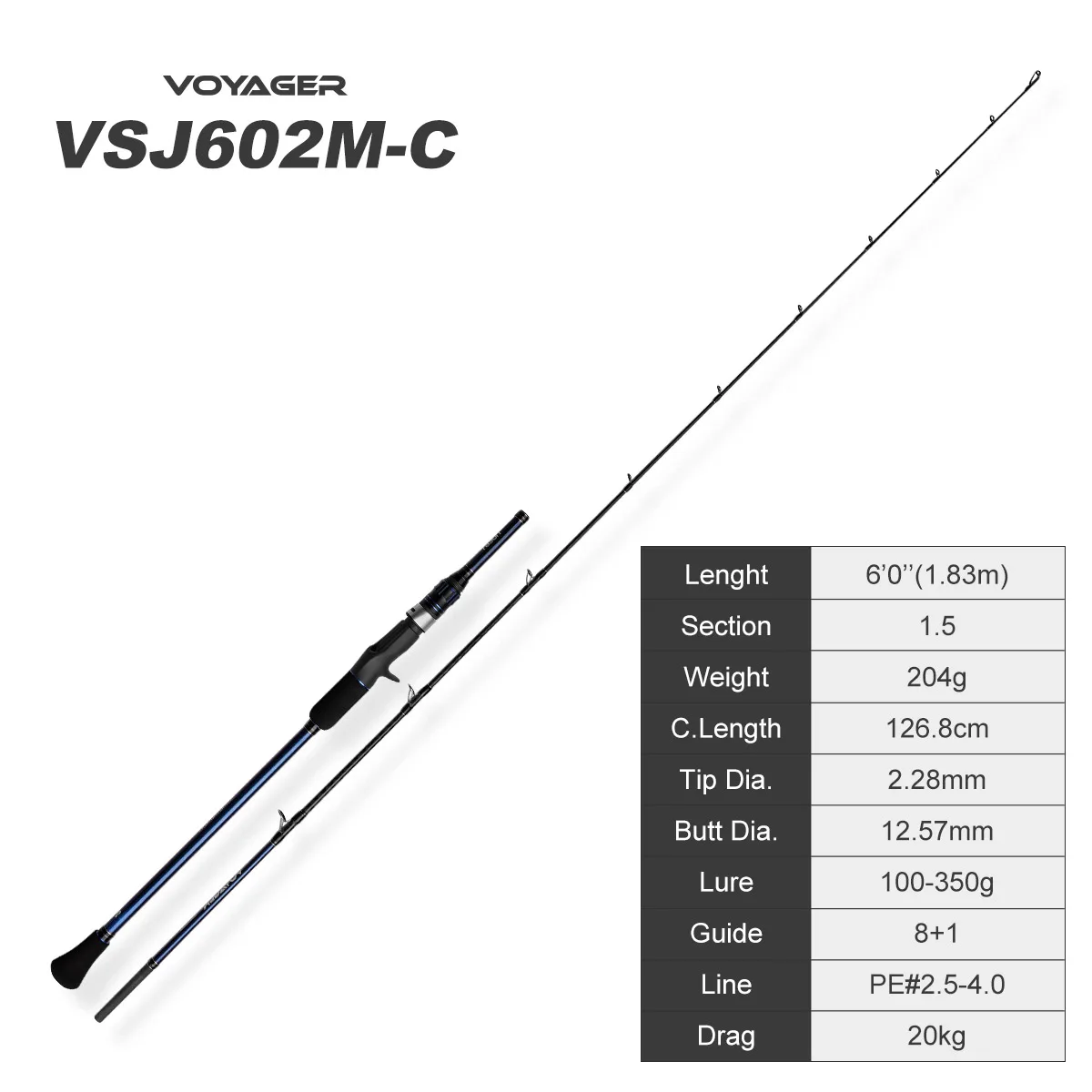 Canne à Pêche Noeby Langsam Slow Jigging 1,83 m 5