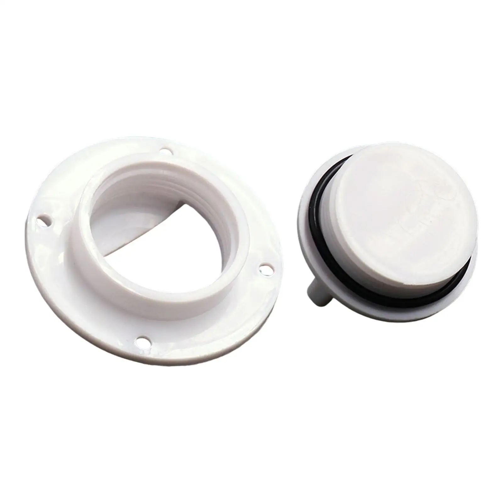 Deck Drain Scupper Valve ABS Screw Cap Universal Plug Marine Drainage Hardware for Boat Beam Pontoon and Fishing Vessel