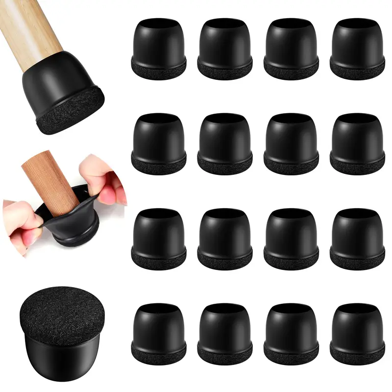 16PCS Silicone Chair Leg Floor Protectors with Wrapped Felt Sofa Table Feet Pads Non Slip Reduce Noise for Hardwood Floors - Image 13