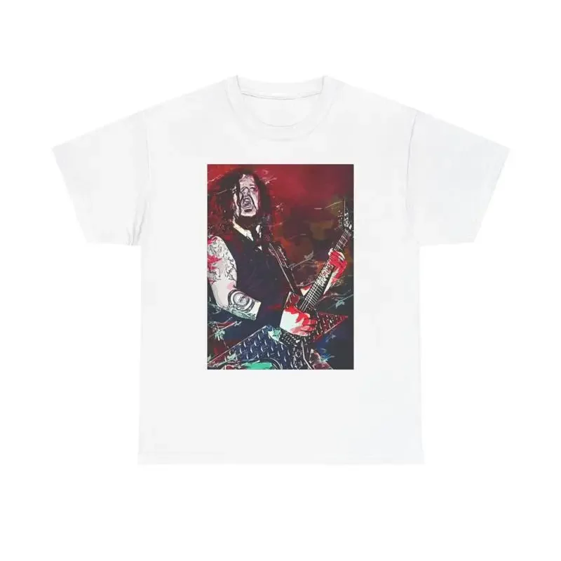 Camiseta Dimebag Darrell, diseño vintage, estilo póster, merchandising de rock, algodón grueso