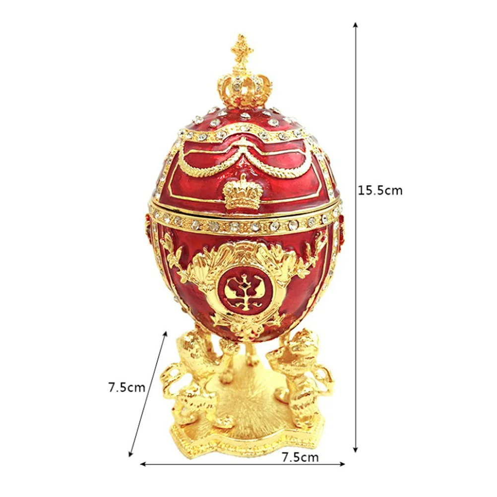 1 قطعة صندوق خاتم البيض المرصع بالألماس مجوهرات إبداعية منظم حقيبة للتخزين لتزيين الهدايا خاتم حلية مجوهرات