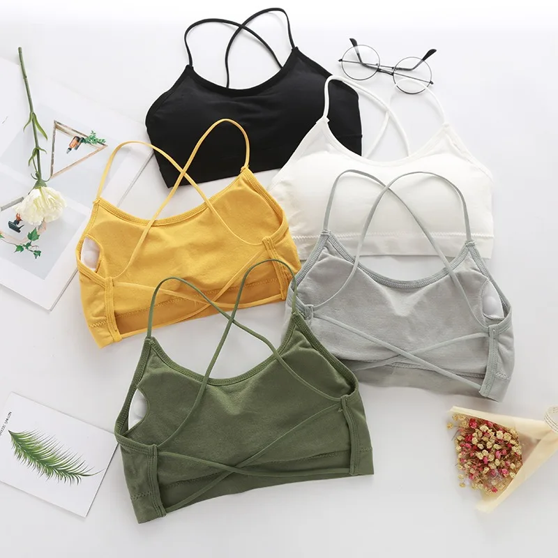 Soutien-gorge de sport sexy pour femmes, bretelles croisées, soutien-gorge à fort impact, sous-vêtements de yoga, course à pied, fitness, bralette rembourrée