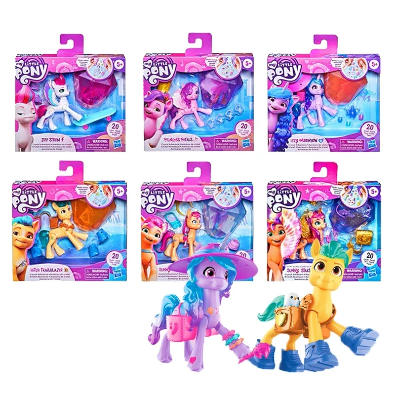 Hasbro My Little Pony Big Movie G5 Crystal Discovery Series Sunny Zipp Storm Cute Kawaii Anime Figure Dolls Toys Kids Gift