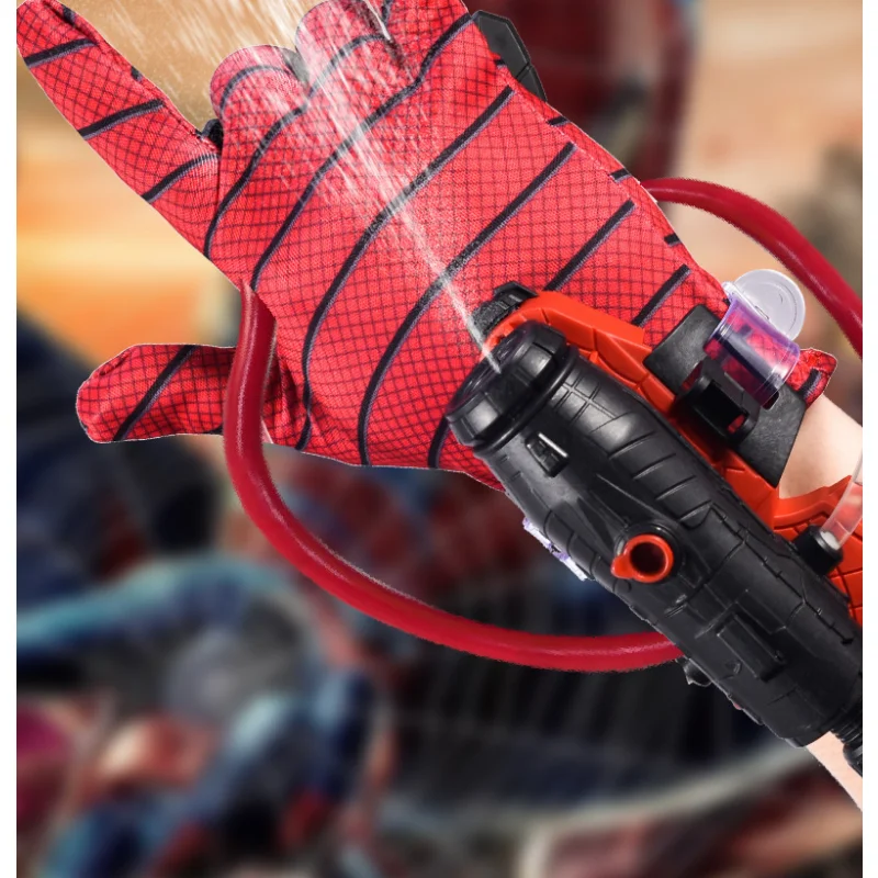 Disney Spider-Man Water Gun Hero Launcher Spider Wrist Launcher Manual Press Burst Water Gun Children\'s Birthday Gift Toy