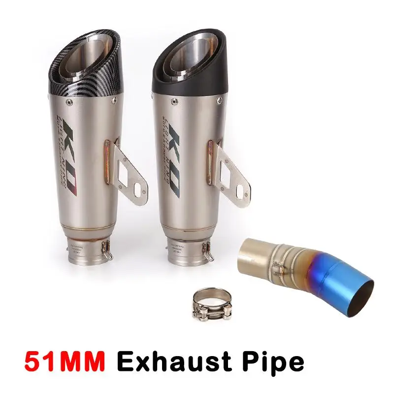 

Mid Pipe For CFMOTO 450SR 2022 Motorcycle Exhaust Pipe Escape Connect Tube Stainless Steel Muffler Slip On 51MM No DB Killer