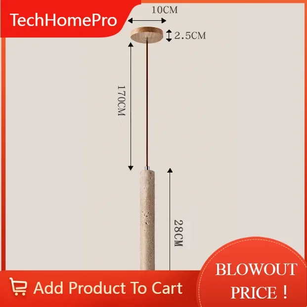 TechHPSlim Led Pendant Lamp Cave Stone Suspension Ceiling Light Hanging For Bedroom Bedside Dining