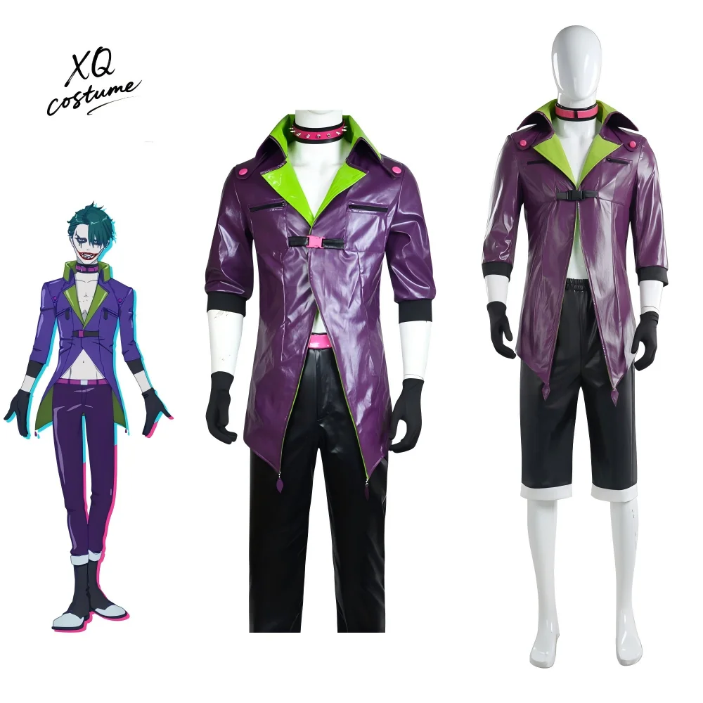 

Мужской отряд Lsekai Джокер, костюм для косплея на Хэллоуин, фиолетовые костюмы, костюм клоуна из фильма, наряды для ролевых игр для взрослых, вечерние, карнавал, маскарад
