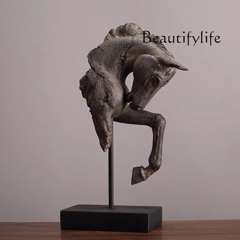 خمر ديفيد فينوس الشكل تمثال نصفي النحت زخرفة نموذج غرفة المعيشة مدخل الحصان رئيس زخرفة #3
