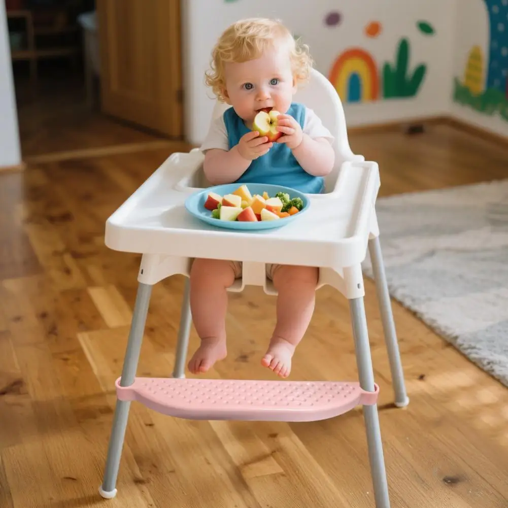 Foot Pedal for High Chair Smooth Surface Baby Footstool Adjustable High Chair Footrest for Toddlers Non-slip Plastic Step Stool