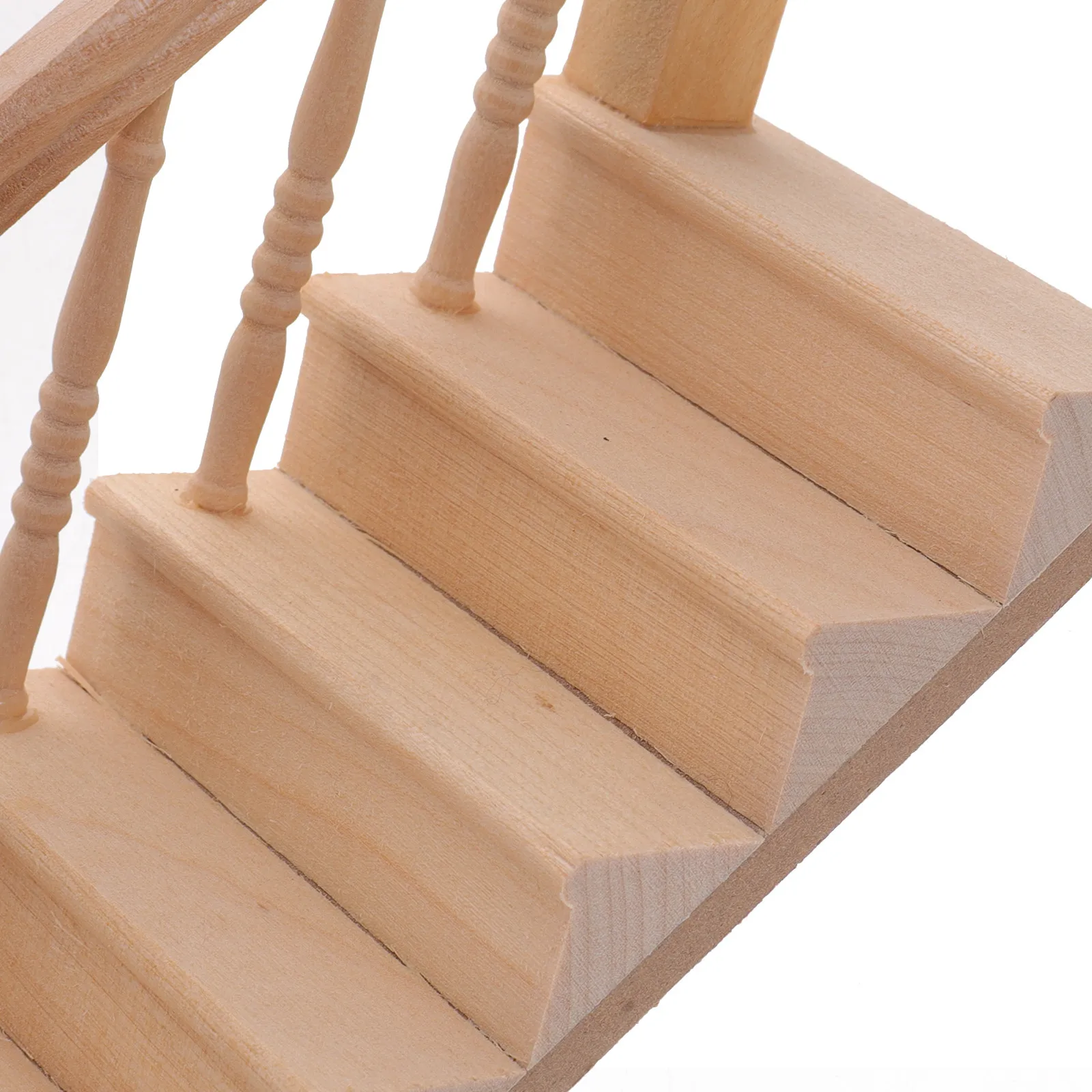 

Неокрашенная миниатюрная лестница из натурального дерева для микродомов, реалистичный дизайн