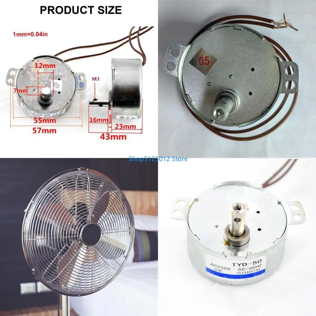 G8TC Synchronous Electric Fan Motor TYD-50 220V-240V 50RPM CW/CCW 4W Cup Turners for Tumblers Fan Synchronous Motor