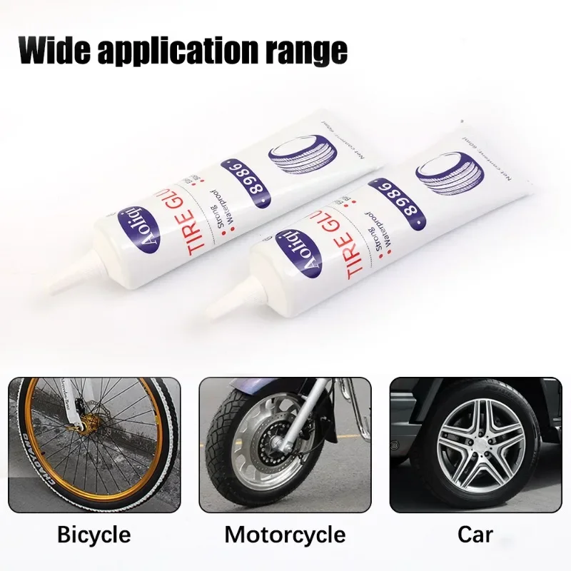 Black Car Tire Repair Glue Liquid Strong Rubber Wear-resistant Non-Corrosive Adhesive Instant Strong Tools Motorcycle Bicycle