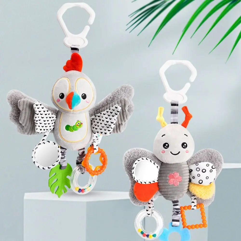 PP Cotone Del Fumetto Animale Campana Giocattolo Prima Educazione Montessori Neonato Sonagli Giocattoli di Peluche Morbida Impugnatura Peluche Sonaglio Massaggiagengive Giocattoli