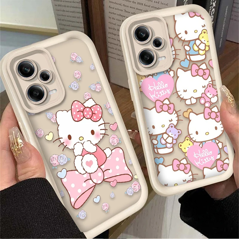 Hello Kitty Bella Cassa Del Telefono per Xiaomi Redmi Nota 13 14 12 11 Pro Plus 5G 12S 11S 10S 10 9 Redmi 14C 13C 12C 12 4G A3 A3X Etui