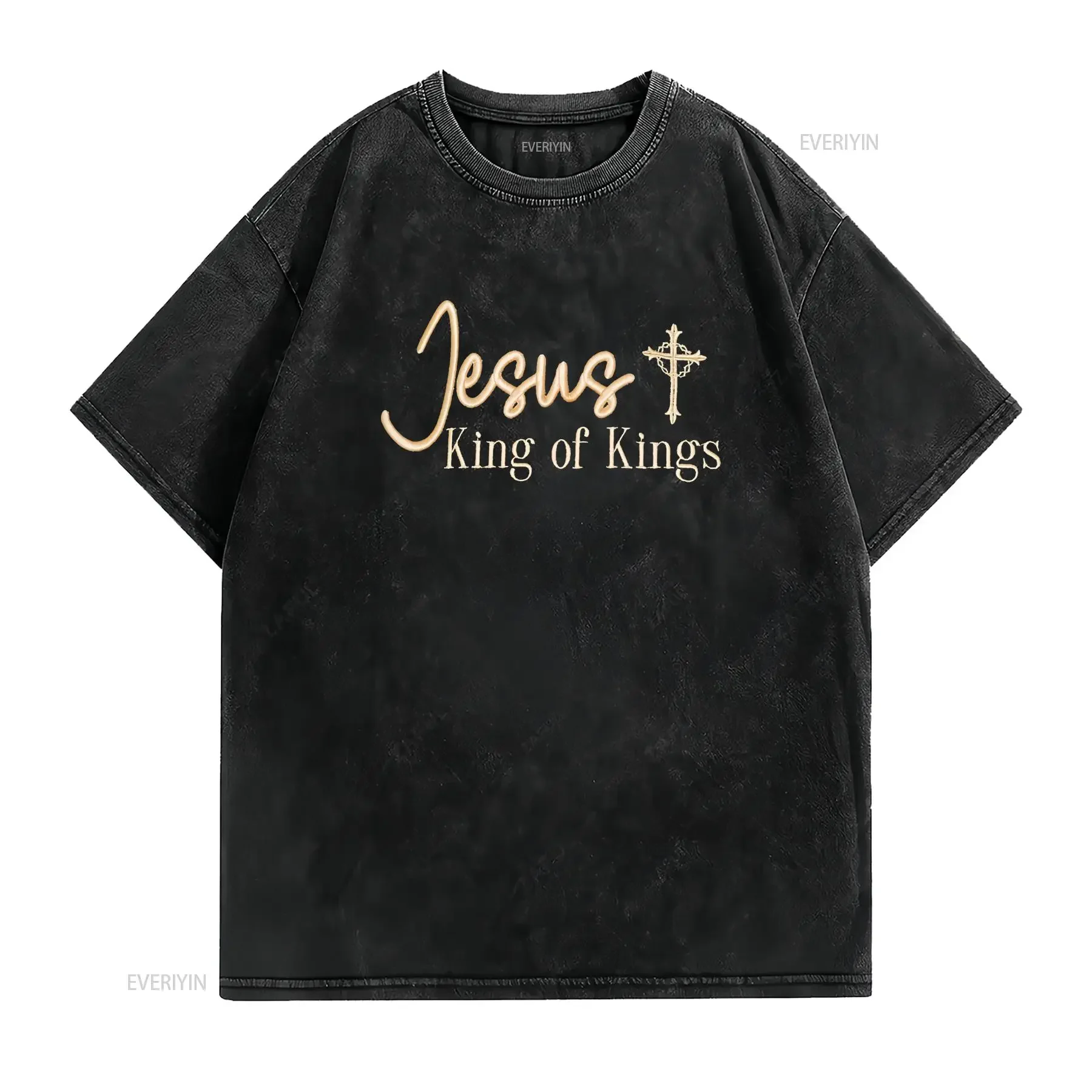 Jesus is king SweaT T Shirt of kings Christ My Lord and God Soul Divinity our vintage Washed Stylish Stretched homme