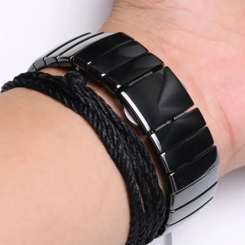 Watch accessories Ceramic strap for Rado Sintra series strap black ceramic bracelet for women men 17 mm 26 mm 29 mm