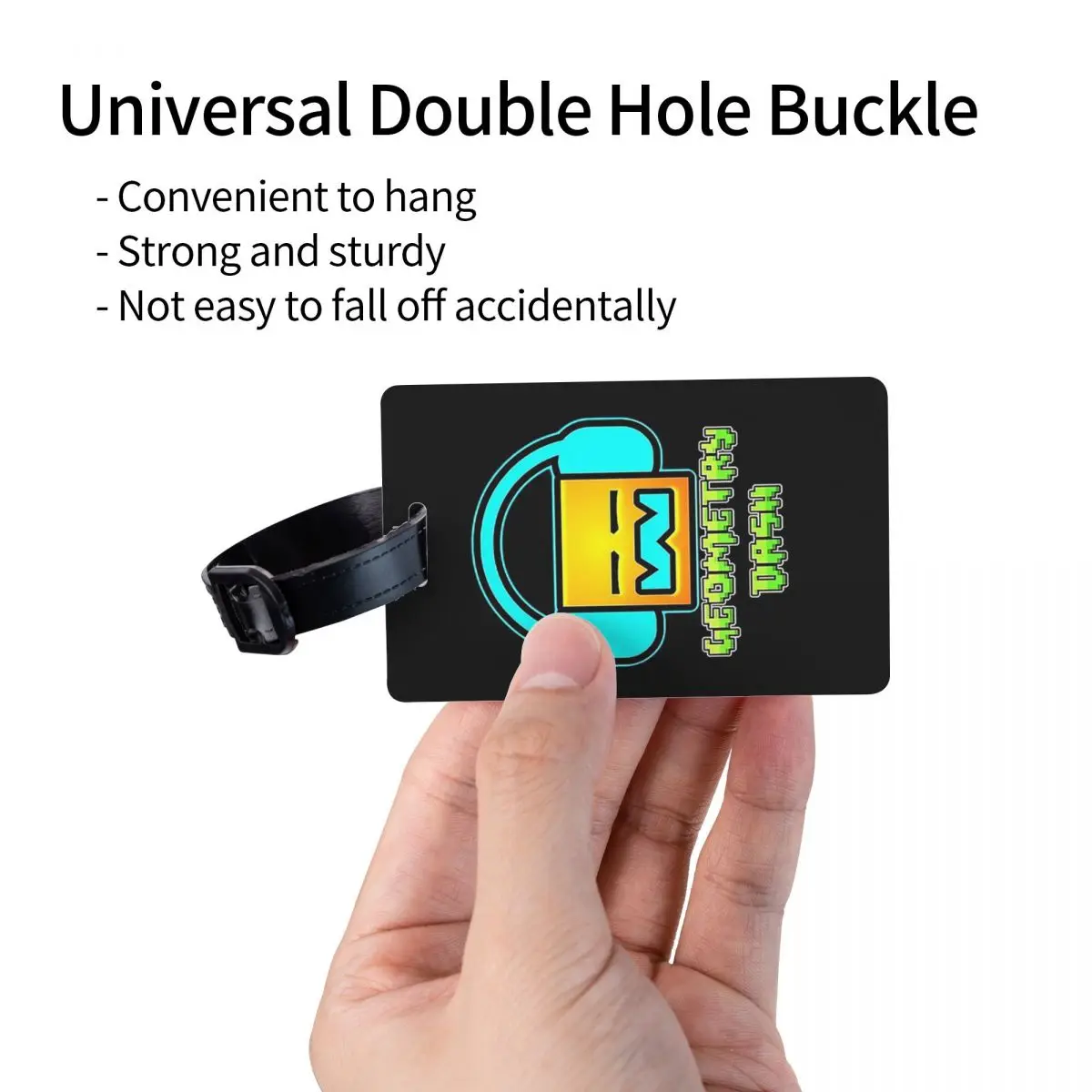 لعبة فيديو الهندسة داش علامات الأمتعة حقيبة الملحقات السفر المحمولة الأمتعة الصعود علامة التسمية حامل معرف اسم العنوان #3