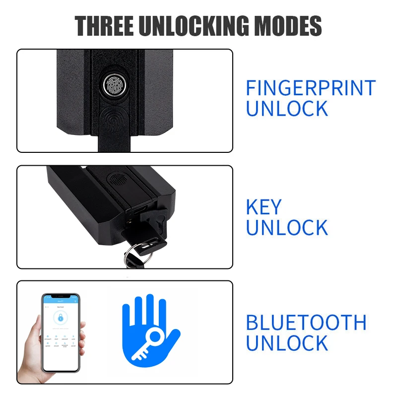 TTLOCK APP Fingerprint Padlock WiFi Bluetooth Smart Lock APP Remote Unlocking Keyless Lock Type-C Charging Electronic Door Lock