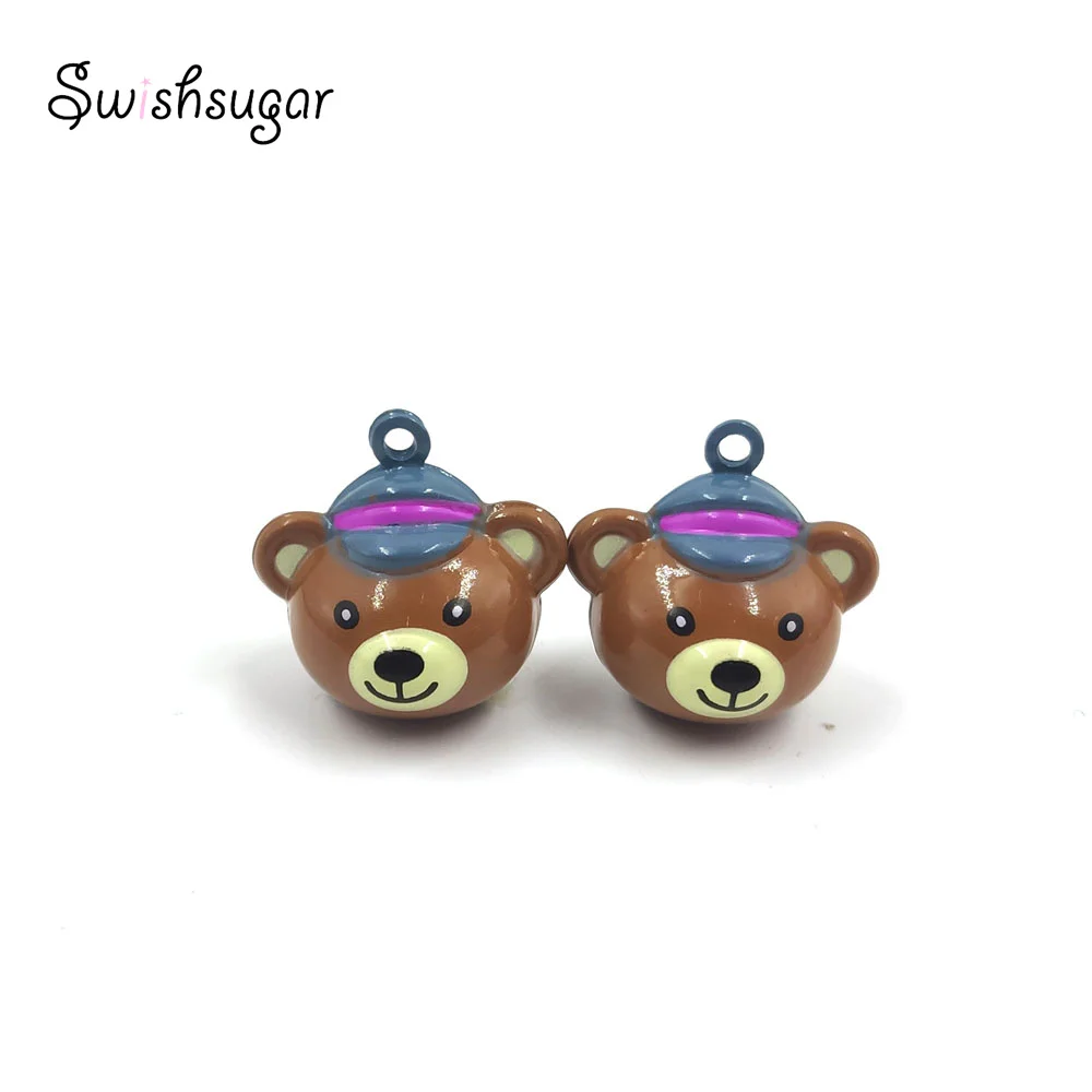 

Enamel Cartoon Metal Bear Craft Jingle Bell Charms Fit Party Birthday Festival Decoration