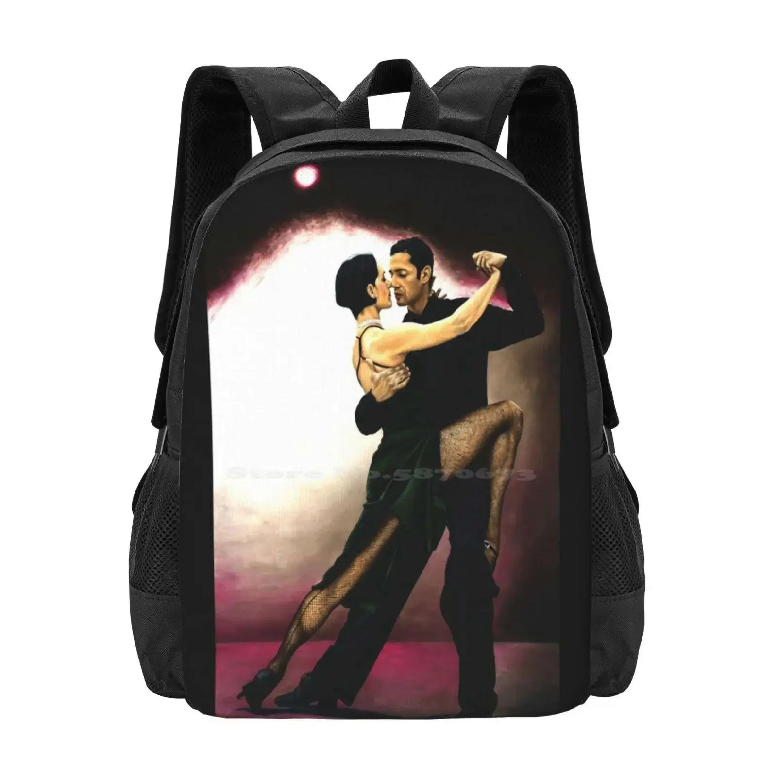 

The Temptation Of Tango Hot Sale Schoolbag Backpack Fashion Bags Dancer Dancing Embrace Female Sensual Tango Couple Romantic