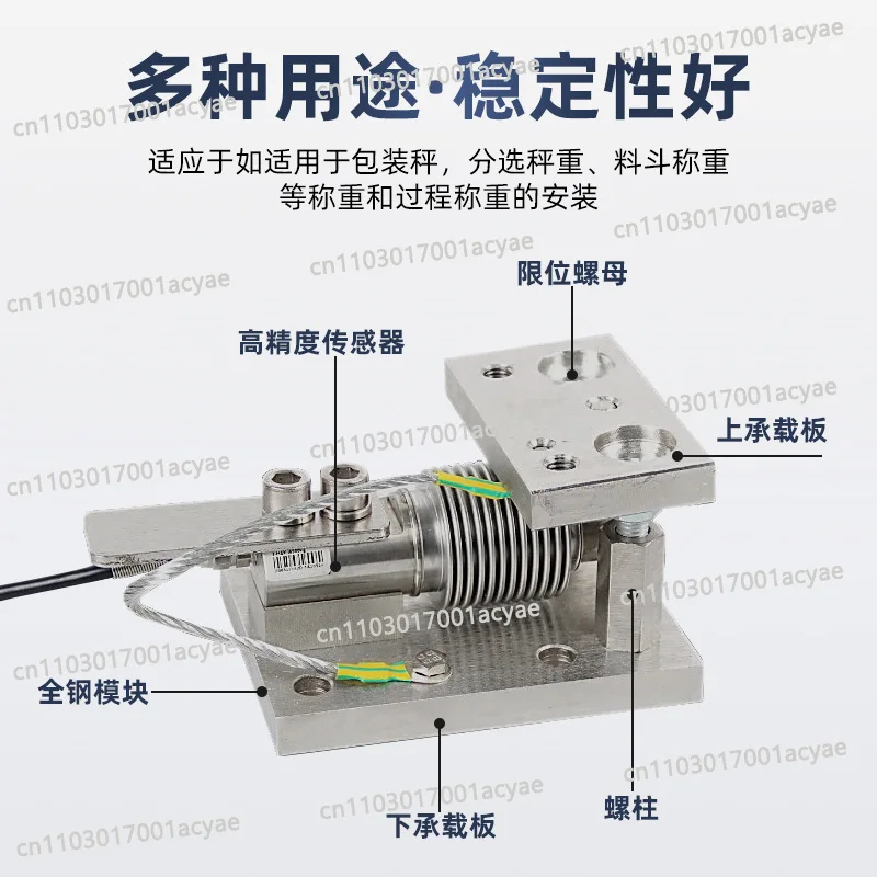 HSX module, bellows module, weighing sensor, batching module/tank weighing module  5～500kg