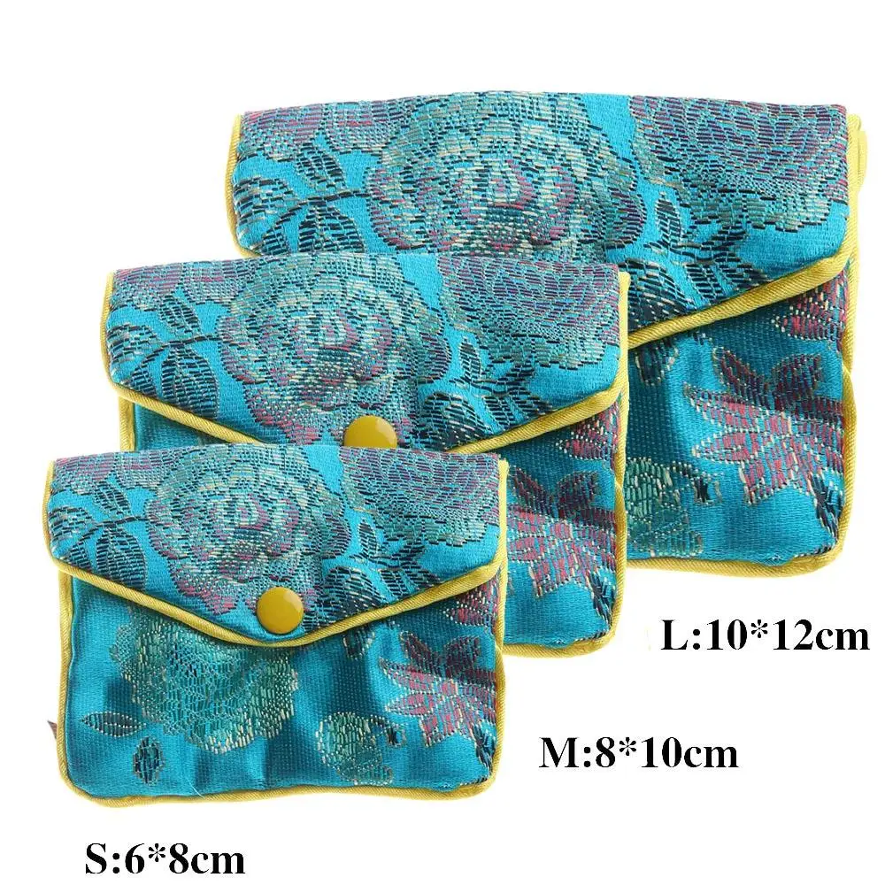 الخرز محفظة الحاويات الأزهار سستة مشبك الديباج عملة المحفظة اليدوية حقائب المجوهرات حقيبة تخزين المجوهرات المحفظة