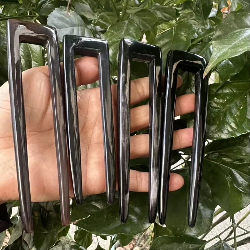 

U-образная заколка для волос в виде рогов коровы и овцы, винтажная, простая, с двумя зубцами, для женщин.