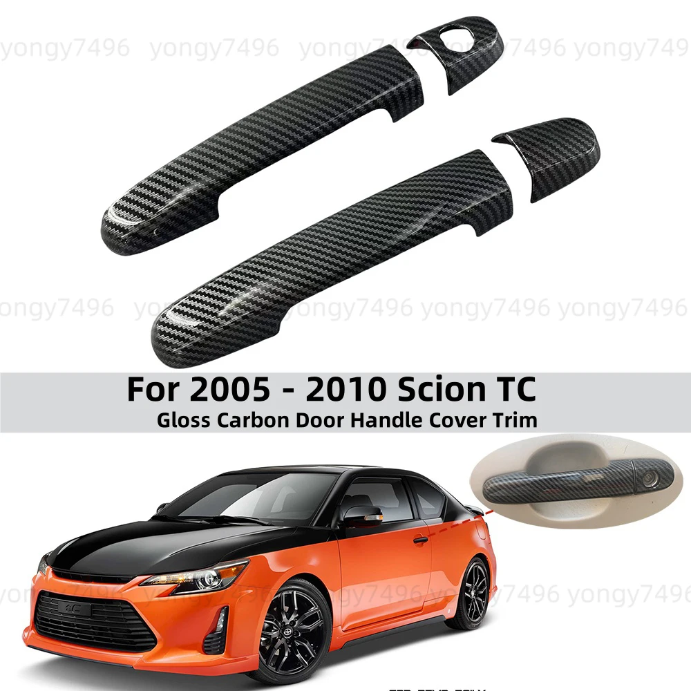 

Carbon Door Handle Covers Trim Paste Style For Scion TC 2005 2006 2007 2008 2009 2010 Chrome Decoration Car Stickers Accessories