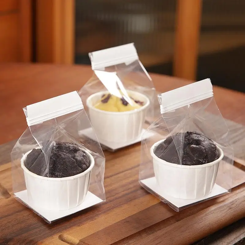 Butter Egg-tart Storage Bags 50pcs with Self-Seal for Home and Café Use