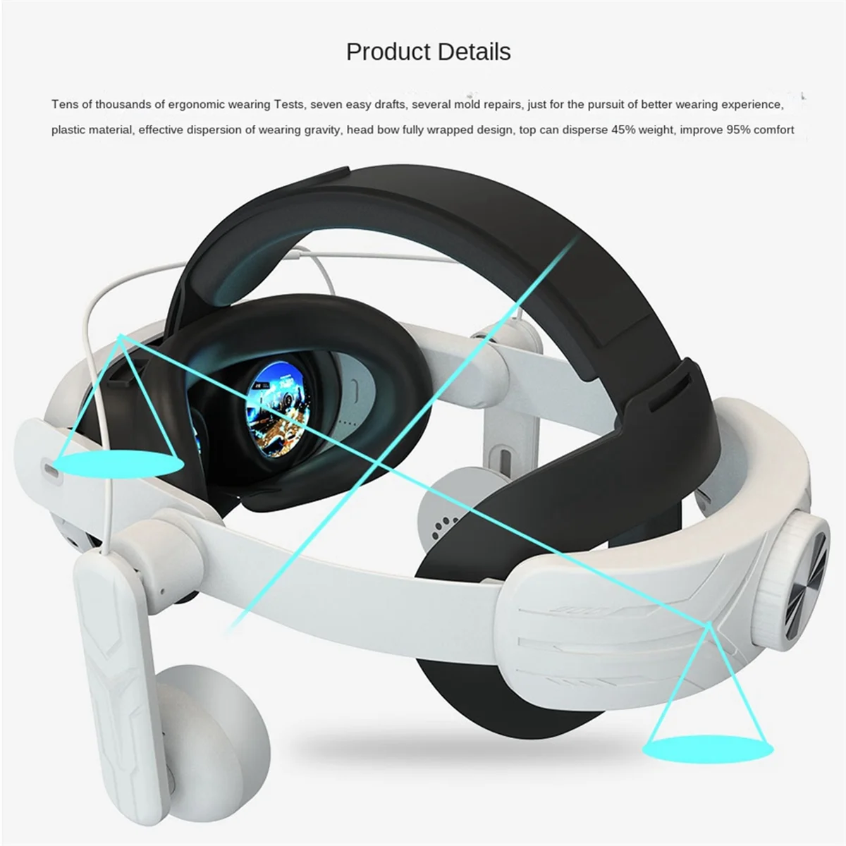 

Audio Headset for Meta Quest 3 VR Headset, Enhanced Sound Effect, Sound Quality, Surround Noise Reduction VR Accessories jasmine