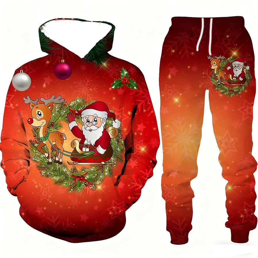 Zestaw dresowy Derpy Tiger Two Piece Hoodie Kpop Demon Hunters z nadrukiem 3D, męski i damski, modny zestaw bluza z kapturem + spodnie, 2-częściowy zestaw męski, sportowy dres.