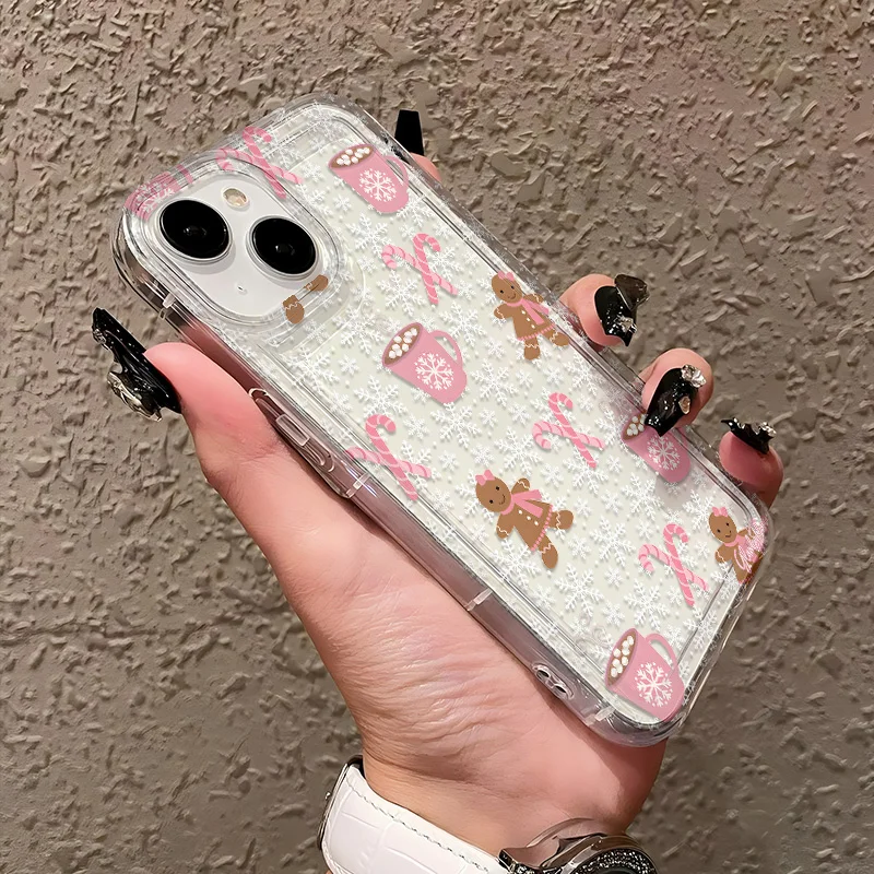 عيد الميلاد ندفة الثلج تصميم جراب هاتف ل ممن لهم Reno10 Reno8 Reno7 Reno6 Reno5 Z T زائد 4G 5G وسادة هوائية مكافحة سقوط غطاء واضح #2